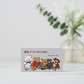 Nounours, CARTE DE VISITE de GARDE de peluches (Debout devant)