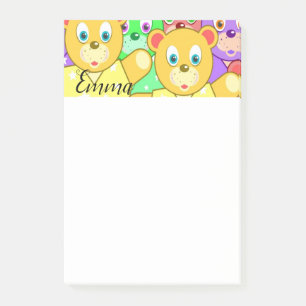 Nounours d'ours en couleur Post-it Notes