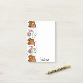 Nounours en ours en Post-it (Sur un bureau)