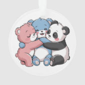 Nounours mignons avec Panda (dos)