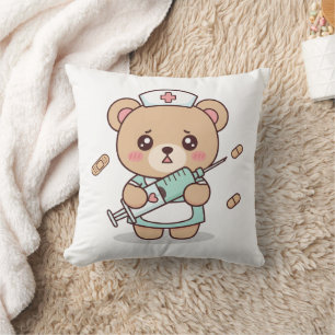 Nounours Oreiller Infirmière Mignonne Kawaii