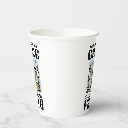 Nourished by Grace, Sustained by Faith Design Papieren Bekers (Links)