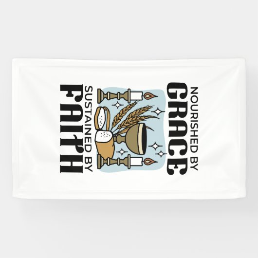 Nourished by Grace, Sustained by Faith Design Spandoek (Horizontaal)