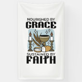 Nourished by Grace, Sustained by Faith Design Spandoek (Verticaal)