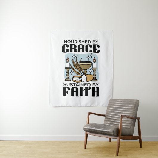 Nourished by Grace, Sustained by Faith Design Wandkleed (In situ)