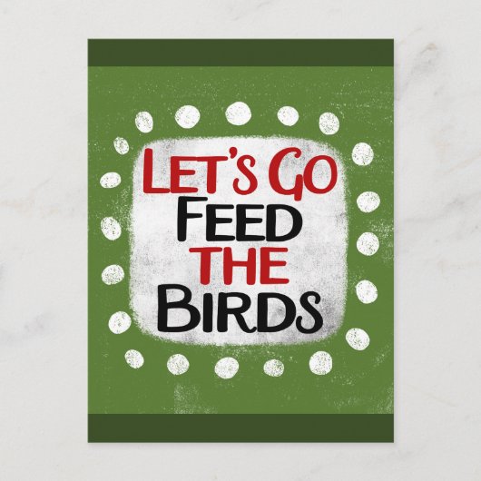 Nourrir La Carte Postale Oiseaux (Devant)