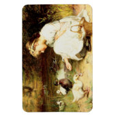 Nourrir les canards. Magnets cadeaux de Pâques (Vertical)