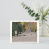 Nourrir les oiseaux Glasgow Scotland carte postale (Debout devant)
