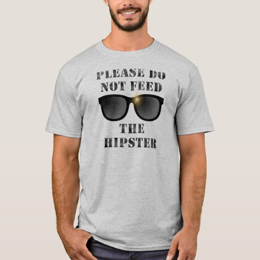 Nourris le T-shirt hipster (Devant)