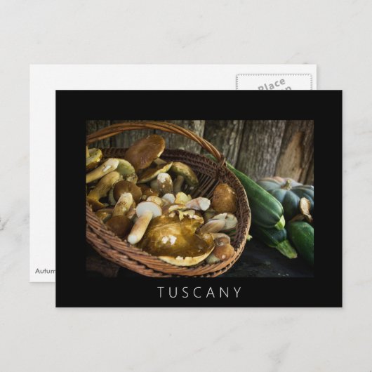 Nourriture d'automne encore vie en Toscane carte p (Devant / Derrière)