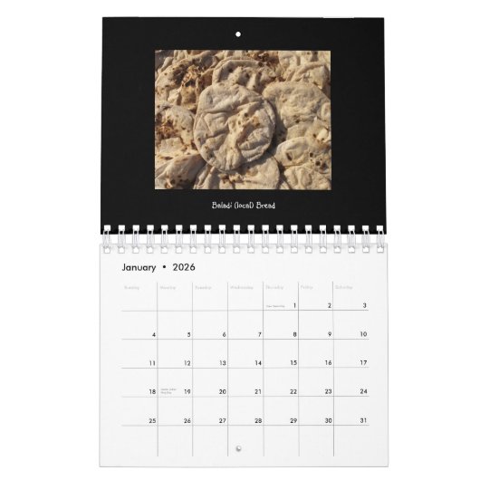 Nourriture de calendrier de l'Egypte 2012 (Jan 2026)