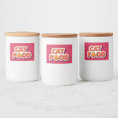 Nourriture de chat, Sticker pour conteneur aliment (Bouteilles)