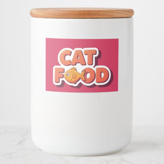 Nourriture de chat, Sticker pour conteneur aliment (Devant)