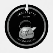 Nourriture Faite Avec Amour Teapot Ornement de Noë (Recto)