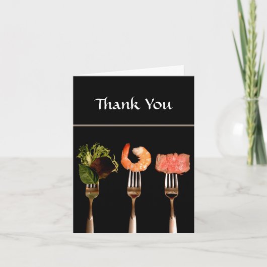 Nourriture moderne sur la fourche Dîner Carte de r (Devant)