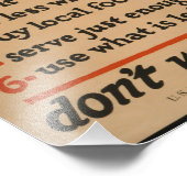 Nourriture, ne la gaspillez pas - Poster de guerre (Coin)