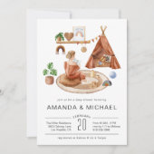 Nourriture Neutral Boho | Invitation Baby shower (Devant)