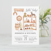 Nourriture Neutral Boho | Invitation Baby shower (Debout devant)