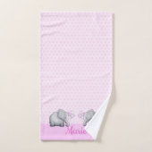 Nourriture Pois pour bébé Pink Elephant Girl's Nur (Serviette à main)
