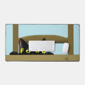 Nourriture pour chat noir Humour de chat affamé (Clavier et souris)