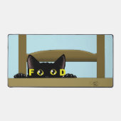 Nourriture pour chat noir Humour de chat affamé (Recto)