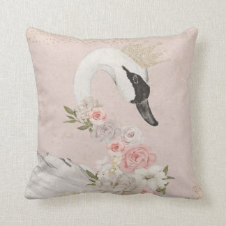 Nourriture Swan Baby Nursery Peony Coussin Crown