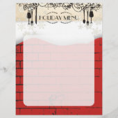 nourriture vin brique Noël menu de vacances en let (Devant)