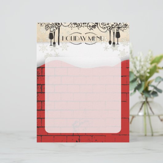 nourriture vin brique Noël menu de vacances en let (Debout devant)