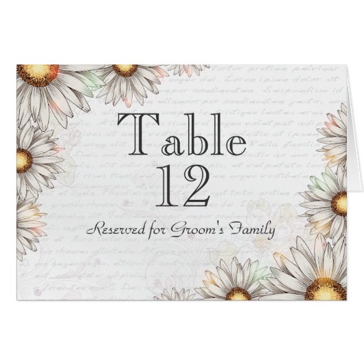 Nourriture vintage et Mariage d'écriture Numéro de (Devant Horizontal)
