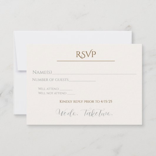Nous acceptons deux cartes RSVP (Devant)