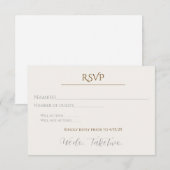Nous acceptons deux cartes RSVP (Devant / Derrière)