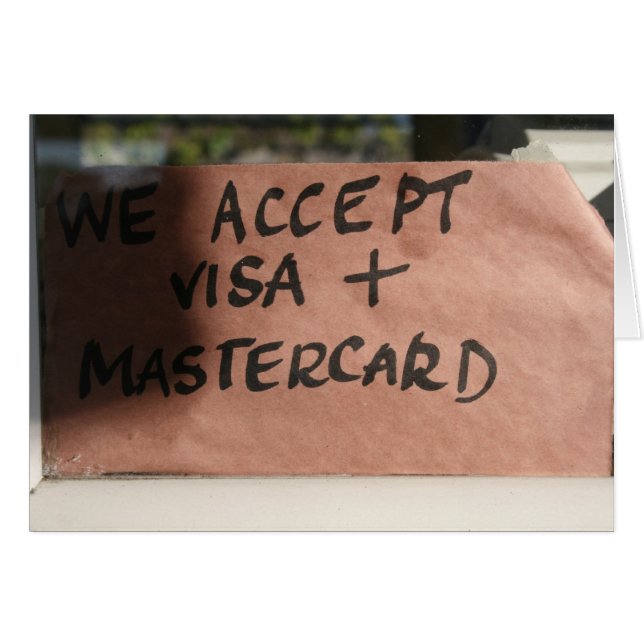 Nous acceptons le visa et le MasterCard (Devant horizontal)