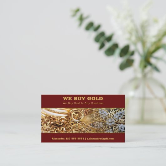 Nous achetons Gold Carte de visite 2 (Debout devant)