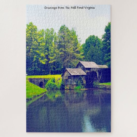 Nous adorons The Mill Pond Virginia. Jigsaw Puzzle (Vertical)