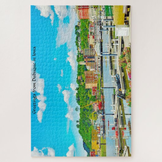 Nous aimons Dubuque dans l'Iowa. Jigsaw Puzzle (Vertical)