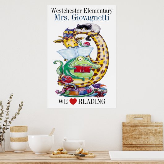 Nous Aimons La Lecture ! Affiche (Cuisine)