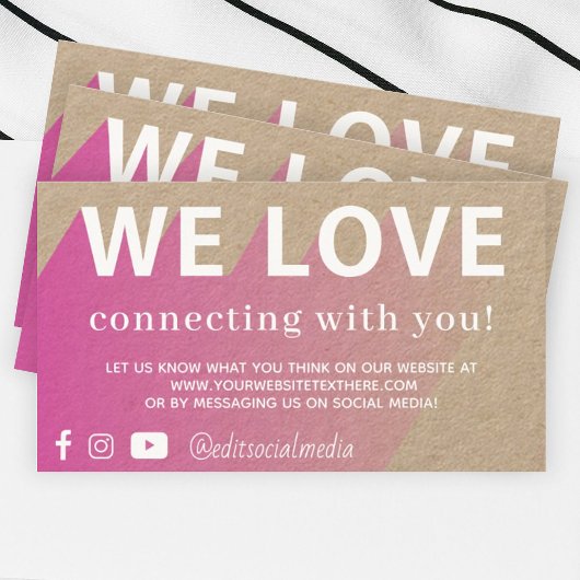 Nous aimons le Carte de visite de connexion client