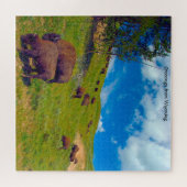Nous Aimons Le Wyoming Au Bison. Jigsaw Puzzle (Horizontal)