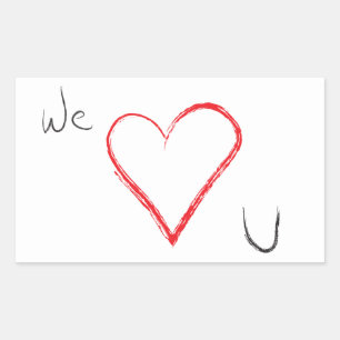 nous aimons les autocollants