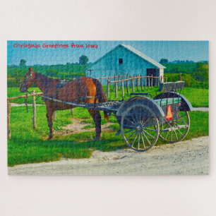 Nous aimons les carrosses amish en Iowa. Puzzle