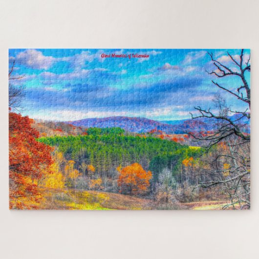 Nous aimons les forêts dans le Wisconsin. Puzzle (Horizontal)
