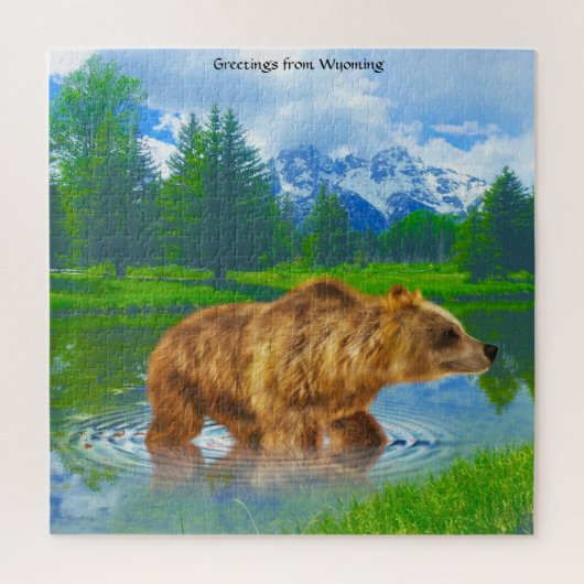Nous aimons les ours bruns Wyoming. Puzzle (Vertical)