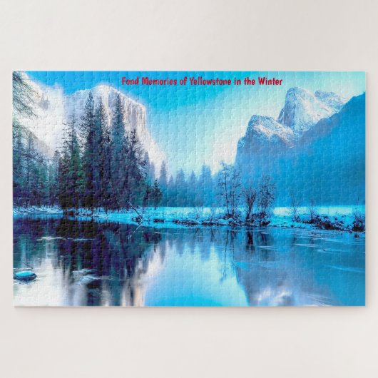 Nous aimons l'hiver à Yellowstone. Jigsaw Puzzle (Horizontal)