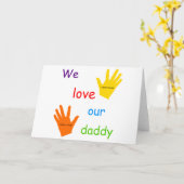 Nous aimons notre carte de voeux de papa (2 (Fleur jaune)