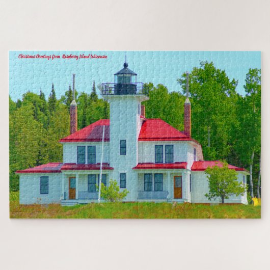 Nous aimons Raspberry Island Wisconsin. Puzzle (Horizontal)