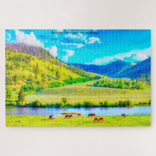 Nous aimons Wyoming Jigsaw Puzzle (Horizontal)