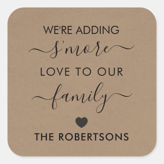 Nous ajoutons S'more Love à nos étiquettes de fami (Devant)