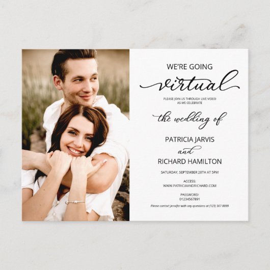 Nous allons le Mariage virtuel Invitation photo Po (Devant)