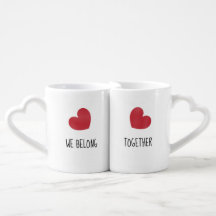 Nous appartenons ensemble coeur amoureux mug