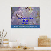 Nous apprécions nos infirmières! affiche Semaine d (Cuisine)